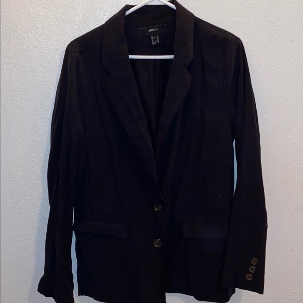Large linen blend blazer